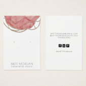 バラ金ゴールドグリッターゲートジュエリー表示カード (正面&裏面)