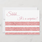 バラ金ゴールドグリッターサプライズ50th誕生日 招待状 (裏面)