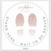 バラ金ゴールドグリッターサロンウエイトヒアフロア シール (シート)