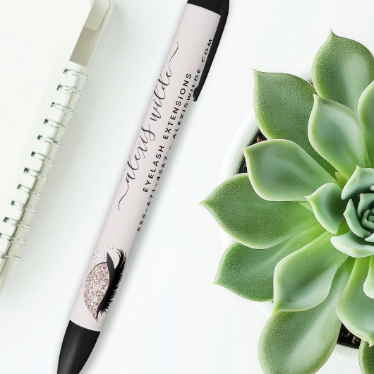 バラ金ゴールドグリッターサロン事業プロモーション 黒ボールペン