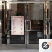 バラ金ゴールドグリッターサロン価格表サービス・メニュー ウィンドウサイン (オフィスドア)