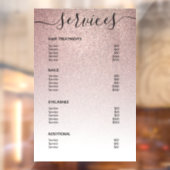 バラ金ゴールドグリッターサロン価格表サービス・メニュー ウィンドウサイン (シート2)