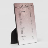 バラ金ゴールドグリッターサロン価格表サービス・メニュー フォトプラーク (側面)