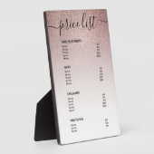 バラ金ゴールドグリッターサロン価格表サービス・メニュー フォトプラーク (側面)