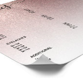 バラ金ゴールドグリッターサロン価格表サービス・メニュー ポスター (角)