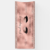 バラ金ゴールドグリッターサロン再開Covid Safety 横断幕 (縦)