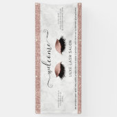 バラ金ゴールドグリッターサロン歓迎 横断幕 (縦)