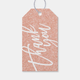 バラ金ゴールドグリッターサンキューギフトラベル ギフトタグ