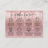 バラ金ゴールドグリッターサンキューケーキの気に指示 名刺 (正面)