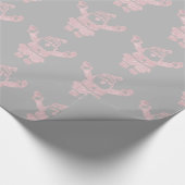 バラ金ゴールドグリッターサンタクロースクリスマスパターン ラッピングペーパー (角)