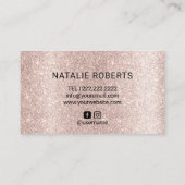 バラ金ゴールドグリッターサンレスタンニングモバイルスプレータン 名刺 (裏面)