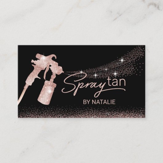 バラ金ゴールドグリッターサンレスタンニングモバイルスプレータン 名刺 (正面)