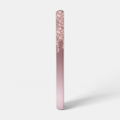 バラ金ゴールドグリッターシックなスクリプトとモノグラム SAMSUNG GALAXYケース (左側面)