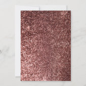 バラ金ゴールドグリッターシックヴィンテージ婚約パーティ 招待状 (裏面)