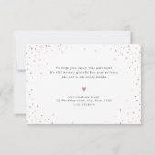 バラ金ゴールドグリッターシンプルスクリプトビジネスロゴ サンキューカード (裏面)