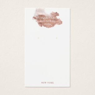 バラ金ゴールドグリッタージュエリーイヤリングディスプレイカード