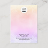 バラ金ゴールドグリッタージュエリーホルダーイヤリングレインボー 名刺 (裏面)