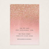 バラ金ゴールドグリッタージュエリー表示カード (裏面)