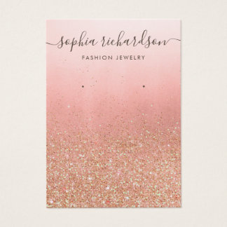 バラ金ゴールドグリッタージュエリー表示カード