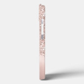 バラ金ゴールドグリッタージュエルモノグラム Case-Mate iPhoneケース (裏面 / 左)