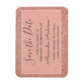 バラ金ゴールドグリッタースウィート16日付を保存 マグネット (縦)