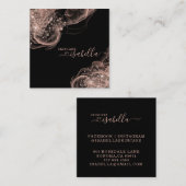 バラ金ゴールドグリッタースキンケア名刺 スクエア名刺 (正面/裏面)