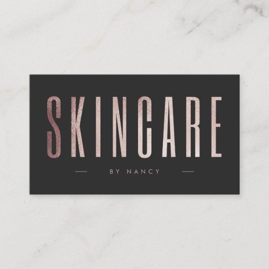 バラ金ゴールドグリッタースキンケア 名刺 (正面)