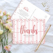 バラ金ゴールドグリッタースクリプトシック卒業感謝していユー ポストカード