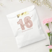 バラ金ゴールドグリッタースクリプトスウィート16誕生日 フェイバーバッグ (封をした状態)