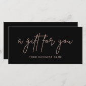 バラ金ゴールドグリッタースクリプトビジネスギフト券 (正面/裏面)