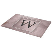 バラ金ゴールドグリッタースクリプトモノグラム カッティングボード (角)