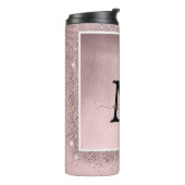 バラ金ゴールドグリッタースクリプトモノグラム タンブラー (回転左)