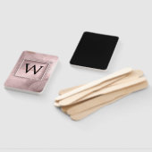 バラ金ゴールドグリッタースクリプトモノグラム ハンドファン (組立なし)