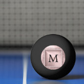 バラ金ゴールドグリッタースクリプトモノグラム 卓球ボール (ネット)