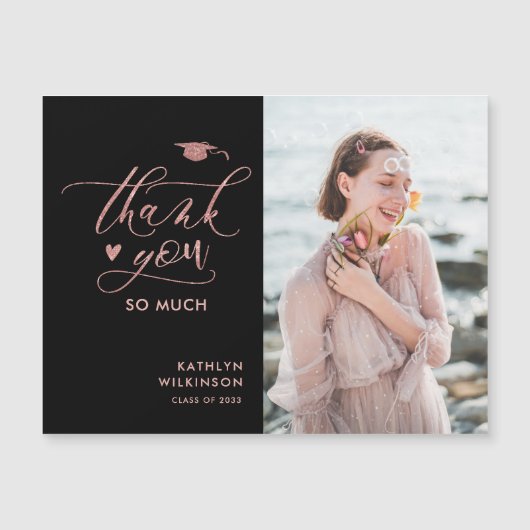 バラ金ゴールドグリッタースクリプト卒業ありがとう (正面)