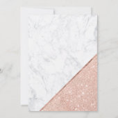 バラ金ゴールドグリッタースクリプト大理石日付の保存 セーブザデート (裏面)