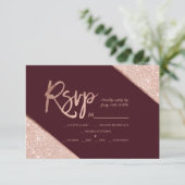 バラ金ゴールドグリッタースクリプトburgundy rsvp 結婚's (スタンド正面)