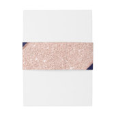 バラ金ゴールドグリッタースクリプトnavy blue script 結婚's 招待状ベリーバンド (裏面例)