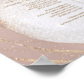 バラ金ゴールドグリッタースタイリストサロン価格表メニュー ポスター (角)