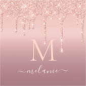 バラ金ゴールドグリッターステッカスタムカー(文字名) シール (正面)