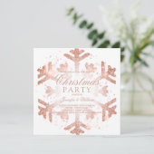 バラ金ゴールドグリッタースノーフレーククリスマスホリデーパーティイン 招待状 (スタンド正面)