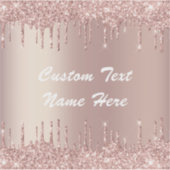 バラ金ゴールドグリッタースパーキーカスタム文字名ステッカー シール (正面)