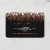 バラ金ゴールドグリッタースパークエレガントプロフェッショナル爪、 ネイル 名刺 (裏面)