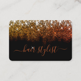 バラ金ゴールドグリッタースパークプロフェッショナル美容師 名刺
