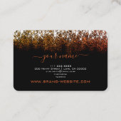 バラ金ゴールドグリッタースパークプロフェッショナル美容師 名刺 (裏面)