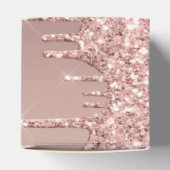 バラ金ゴールドグリッタースパークリギフトボックスカスタム文字 フェイバーボックス (上部)