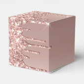 バラ金ゴールドグリッタースパークリギフトボックスカスタム文字 フェイバーボックス (裏面サイド)