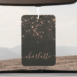 バラ金ゴールドグリッタースパークリーエレガントグラマラス文字 カーエアーフレッシュナー