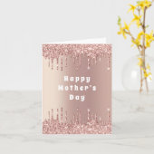 バラ金ゴールドグリッタースパークリーマザーズデイカード カード (黄色い花)