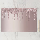 バラ金ゴールドグリッタースパークリー紙パッパーソナライズされたド ペーパーパッド (インサイチュ)